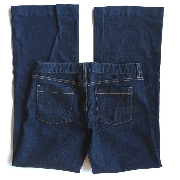 J CREW Dark Wide Leg Denim Jeans Sz 8 - Picture 5 of 7